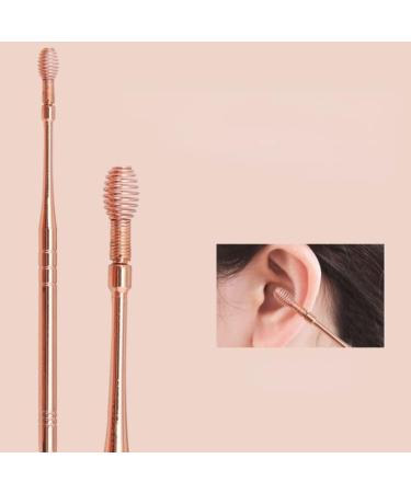 6Pcs Set Stainless Steel Spiral Ear Wax Pickers - Earpick Remover Curette Cleaner Ear Spoon - Buy Online on GoSupps.com