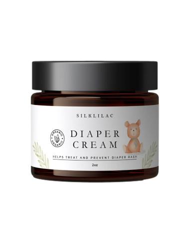 Silklilac organic all natural diaper rash cream made with USDA organic ingredients helps treat and heal diaper rash 2 oz jar