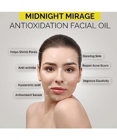 Midnight Mirage Antioxidant Serum for Face + Hydrating & Regenerating Serum | Anti-Aging Serum for Women With Squalane Rosehip Sea Buckthorn Oil | Fine Lines and Wrinkles Care(15ML) 0.5 Fl Oz (Pack of 1) - Buy Online on GoSupps.com