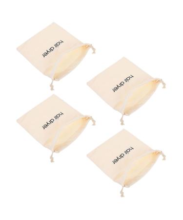 Outanaya 8 Pcs Hair Dryer Storage Bag Hair Dryer Receive Bag Travel Hair Dryer Portable Dryers Fabric Beige