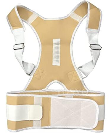 Posture Corrector Posture Correction Lower Back Pain Magnetic Therapy Brace Shoulder Back Support Belt Braces Supports Belt Shoulder Posture Back Posture Elegant Beige XX