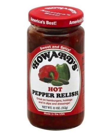 Spice up Your Meals with Howard's Hot Pepper and Sweet Pepper Relish 11oz (Pack of 2) + Spice of Life Spreader - Buy Online on GoSupps.com