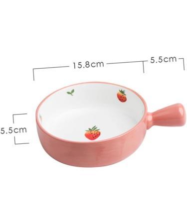 Alipis Onion Oven Strawberry Bowl Ceramic Cake Pan Soup Kitchen Dessert Bowl Ceramic Bowl Ceramics Pottery 21.3 15.8cm Pink - Buy Online on GoSupps.com