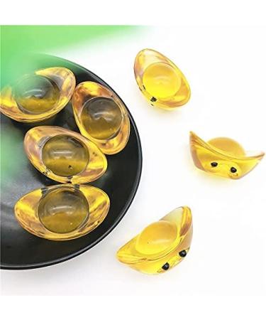 Natural Crystal Rough 1pc Cute Yellow Glass Glazed Carved Hedgehog Stone Gemstone Home Decorative Stones and Crystals - Buy Online on GoSupps.com