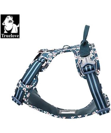 Winhyepet Truelove No-Pull Dog Harness - Breathable Cotton Reflective Adjustable for Small & Medium Dogs & Cats - Tlh5655 M Saxony Blue - Buy Online on GoSupps.com
