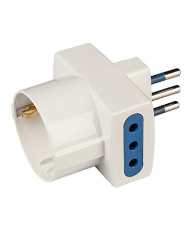 Poly Pool pp0467s power supply triple plug small and 2 sockets 10 A and 1 socket standard German white
