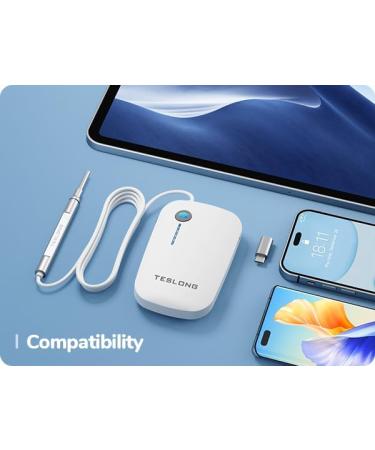 Teslong Otoscope HD Ear Wax Remover - Ultra-Thin Wireless Endoscope for iPhone & Android | NTE100i-EU - Buy Online on GoSupps.com