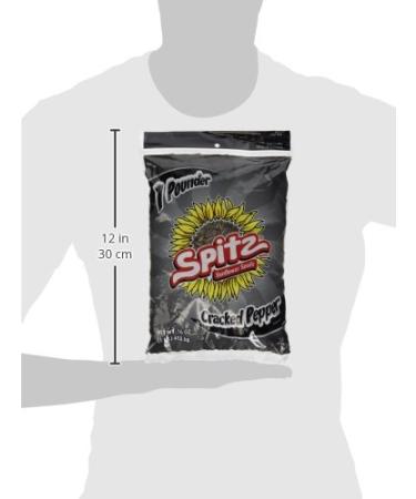 Spitz Cracked Pepper Sunflower Seeds 1lb Bag - Pack of 2 | Pepper Flavor 16oz (2 Pack) - Buy Online on GoSupps.com