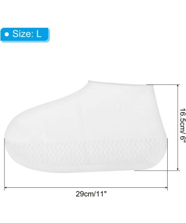 Foldable Waterproof Silicone Shoes Cover - Reusable Non-Slip Overshoes for Outdoor Rain and Snow - White, Size L - Buy Online on GoSupps.com