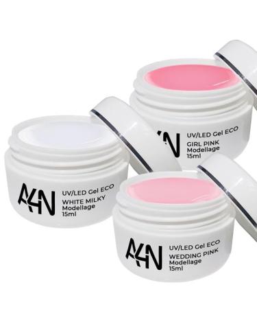 Gel for nail design UV/LED gel sets gel nails nail gel nail modelling Babyboomer gel camouflage gel (3 ballerina set) - Buy Online on GoSupps.com