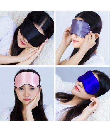 Silk Sleep Eye Mask - Padded Shade Patch for Women and Men - Black - Buy Online on GoSupps.com