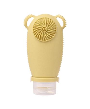 Sweetness Silicone Travel Bottle Empty Container with Facial Cleansing Brush for Shampoo and Lotion D