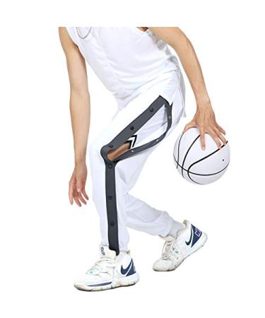 Auyz Men's Youth Boys Loose Fit Tear-Away Pants Snap Button Sports Running Basketball Sweatpants White Small