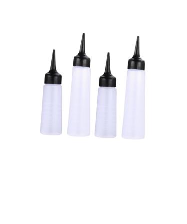 UKCOCO 4 pi ces Bouteilles Rechargeables pour Teinture Cheveux Flacons Shampooing pour Salon Faciles Presser S et Application Pr cise et Durable