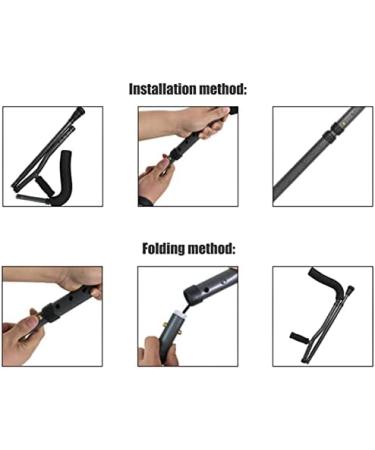 SilteD Folding Crutches Ergonomic Underarm Crutch Youth/Adult/Tall Adult Aluminum Crutches for Adults and Children with Heights 145-180cm - Buy Online on GoSupps.com