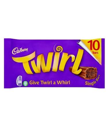 2 x Twirl Chocolate Bar 10 Pack Multipack 215g Delicious Tasty And Twisty Treat Gift Hamper For Birthday Christmas