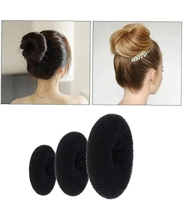 3 Pieces Donut Bun Maker Hair Bun Maker Hairstyle DIY Tool Ring Shaped Bun Maker Set for Chignon Hair Including Large Medium and Small (Black) Useful and Nice - Buy Online on GoSupps.com