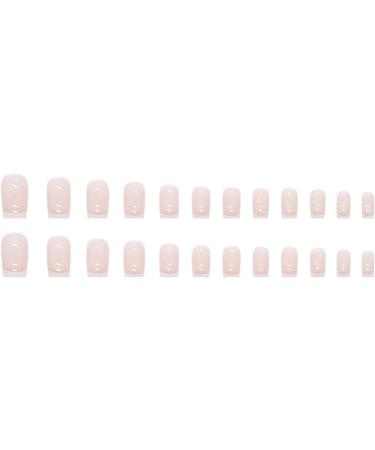 JUSTOTRY 24 Pcs French Press Medium Milky False Nails with Nail Glue - Glossy Square Fake Nails for Women and Teens - Buy Online on GoSupps.com