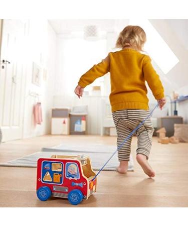 HABA 304317 Pulling Figure Fire Engine | Learning Toy for Toddlers 12+ Months | Animated Pulling Toy & Building Blocks - Buy Online on GoSupps.com