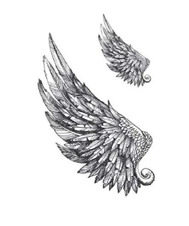 SanerLian Dream Catcher Temporary Tattoo Sticker Set of 12 (SF134) | Feather Wings Design | Waterproof | Shoulder Back Arm Hand | Men Women Adult | 10.5X6cm - Buy Online on GoSupps.com