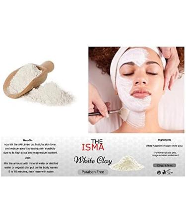  THE ISMA 100% Natural Kaolin Clay Facial Mask Paraben-Free Deep Pore Cleansing (200g Bag White) - Buy Online on GoSupps.com