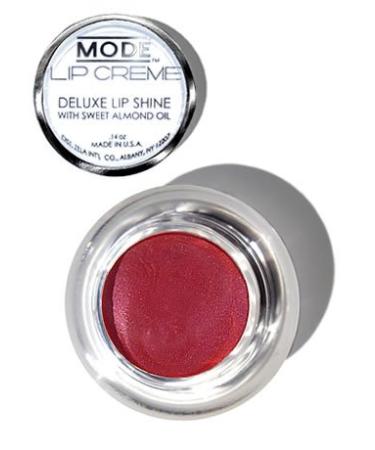 MODE Lip Creme Deluxe Shine Lip Gloss Pot FEMME FATALE Raspberry Wine Pearl Long Lasting Ultra Creamy Color Hydrating Sweet Almond Cherry Organic Shea Butter Natural Skincare No Cruelty 0.14oz FEMME FATALE (Luscious Raspberry Wine with Lustrous Pearl)
