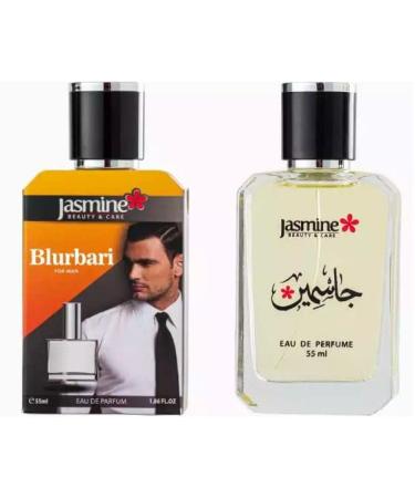 Jasmine Perfume 1.86 Fl. Oz. 55ml (BLURBARI for men) 100% Turkish. Pleasant Smell.