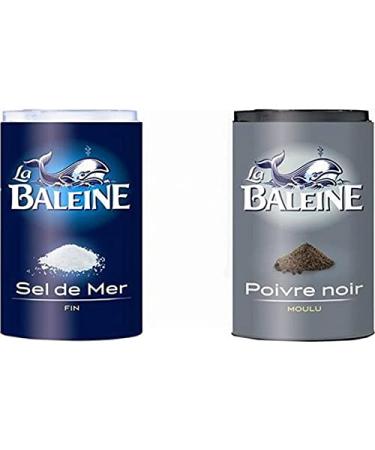 La Baleine La Baleine Sea Salt End Duo 50G + 18G Ground Black Pepper (Pack of 4)