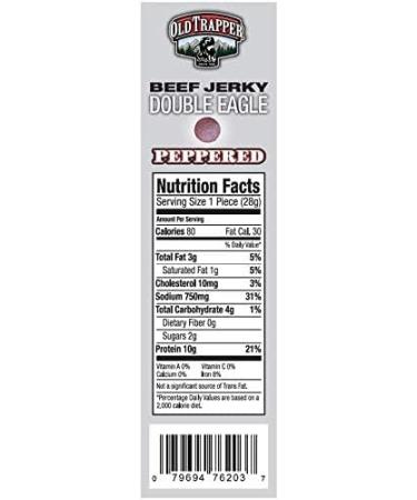 Old Trapper Peppered Double Eagle Beef Jerky - Pack of 2 with Bonus Old Trapper Magnet by Lyza's Sweets & Treats - Buy Online on GoSupps.com