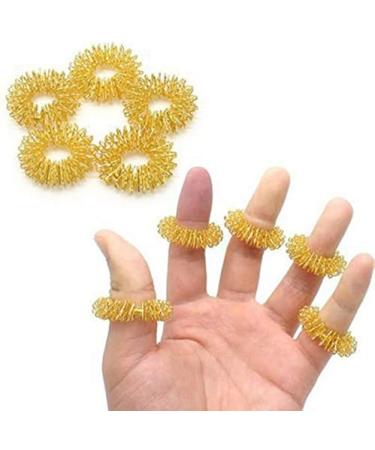 Glakyur 20 Spiky Sensory Finger Rings Set | Acupressure Stress Relief & Massager for Relaxation - International Shipping Available - Buy Online on GoSupps.com