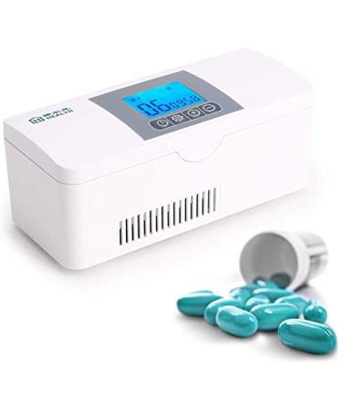 Mini Fridge Portable Insulin Cooler Drug Cooler Mini Refrigerator Smart Temperature Control 2-8 C for Travel/Eye Drops/Interferon/Drug Storage Internal Dimensions:170X45X24mm