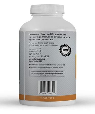 MaxiVision Eye Formula - Eye Vitamin Based on AREDS 2 Study - Age-Related Macular Support (1 B 180 Capsules) 180 Count (Pack of 1) - Buy Online on GoSupps.com