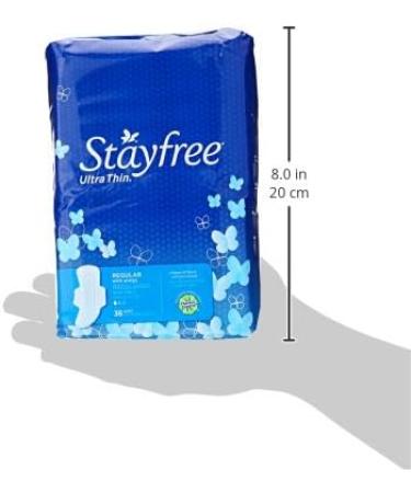 Stayfree Ultra Thin Regular Pads with Wings - 36 Count (Pack of 1) | Reliable Protection and Absorbency for Leaks and Periods - Buy Online on GoSupps.com