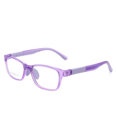 Children glasses without presumption anti-blue light Computational glasses UV protection blue light filter decorative glasses computer television tablet protective glasses young girls rectangular glasses frame with transparent lens purple