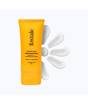 Fox.. ..tale Golden Hour Glow Sunscreen SPF 50 PA++++ Vitamin C + Niacinamide 80ml Lightweight Non-Sticky All Skin Types