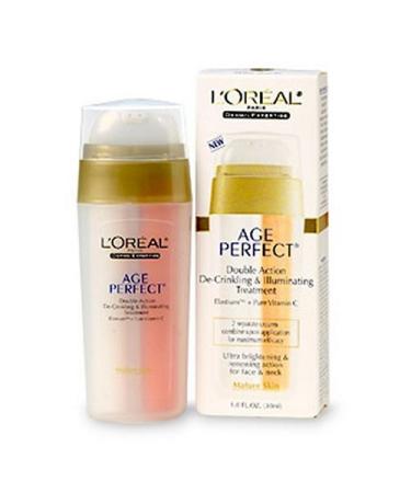 L'Oreal Dermo-Expertise Age Perfect Double Action De-Crinkling & Illuminating Treatment for Mature Skin 1-Ounce Bottle
