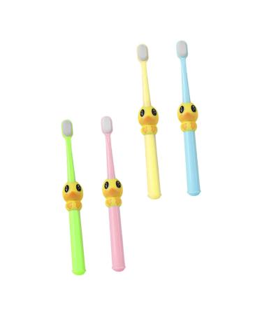 Beaupretty 4 pieces cartoon baby toothbrush cartoon-bristle toothbrush toothbrush for babies children manual toothbrush youth toothbrush children's tooth sensitive pp travel tool manual