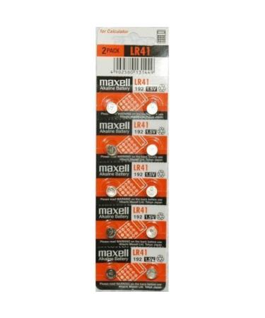 Maxell Lr41-192 - V3Ga - Ag3-384 - Sr41Sw - Rw37 - V384 1.5 V Alkaline Cell Battery (10 Pcs Per Pack)
