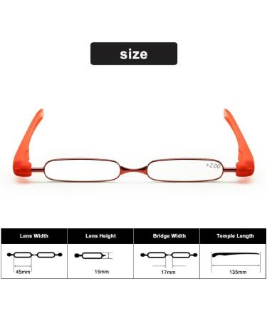 Podreader 3 Pack Glasses | Mini Folding Pocket Reader | Portable Reading Glasses for Presbyopia +1.0 to +3.5 | Cuivre 1.5x - Shop Internationally - Buy Online on GoSupps.com