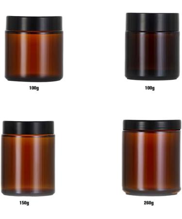 siduytin Extra Thick Amber Glass Bottle No Leakage Secure Lock Multi-functional Screw Lid Reusable Smooth Line BPA-free 100g Black 100g 100g Black 100g - Buy Online on GoSupps.com
