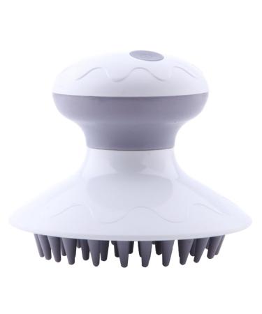Beavorty 3 pieces of electric shampoo brush silicone scalp massage device Headwear silicone scalp shampoo brush scales massage claws waterproof white