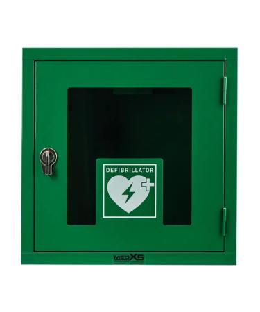 MedX5 Universal Defibrillator Metal Wall Box for Indoor Use with Defi Location Sign Lockable Without Alarm