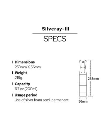 Silveray-III Silver Ion Spray 6.76 Oz | Eco-Friendly & Human-Friendly | Large Volume Mist for All Areas - International Shipping Available - Buy Online on GoSupps.com