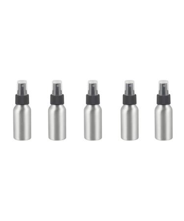 Solustre 5 pieces of aluminum spray bottle Refillable empty. Attackable atomizable atomizable atrocbar 50ml cosmetic bottle for perfume essential oil sun protection lotion make -up cosmetics water travel container 5 pieces 50 ml