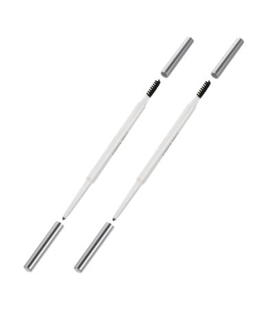 CANIGHT 2pcs Double-headed Waterproof Eyebrow Pencil Brow Pencil with Brush Eyebrow Pencil Brown Abs (shell)