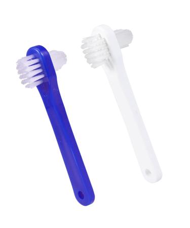 GLEAVI 8 Pcs Denture Cleaning Brush Set - Double Head Toothbrush & Pot Stand for Effortless Oral Care - Buy Online on GoSupps.com