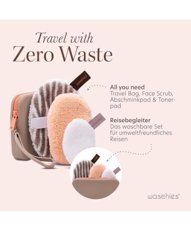 Waschies Zero Waste Bag XL Magic Blue | Eco-Friendly Travel Bag with Key Rings Peeling & Cleaning Pads - Buy Online on GoSupps.com