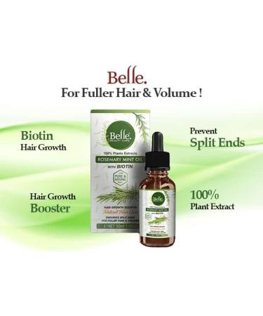 Rosemary Mint Oil Infused with Biotin Scalp & Hair Strengthening Oil Rosemary Oil For Healthy Hair Growth 50mL1.69oz By BELLE - Buy Online on GoSupps.com