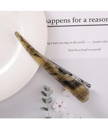 2pcs Large Duckbill Hair Clips for Women Girls - French Alligator Hair Barrettes in Black and Brown - Buy Online on GoSupps.com