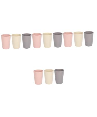 FRCOLOR 12 pcs student toothbrush cup plastic tumblers picnic reusable cup toothbrush holder organizer plastic toothbrush holders cup wheat straw electric re-usable